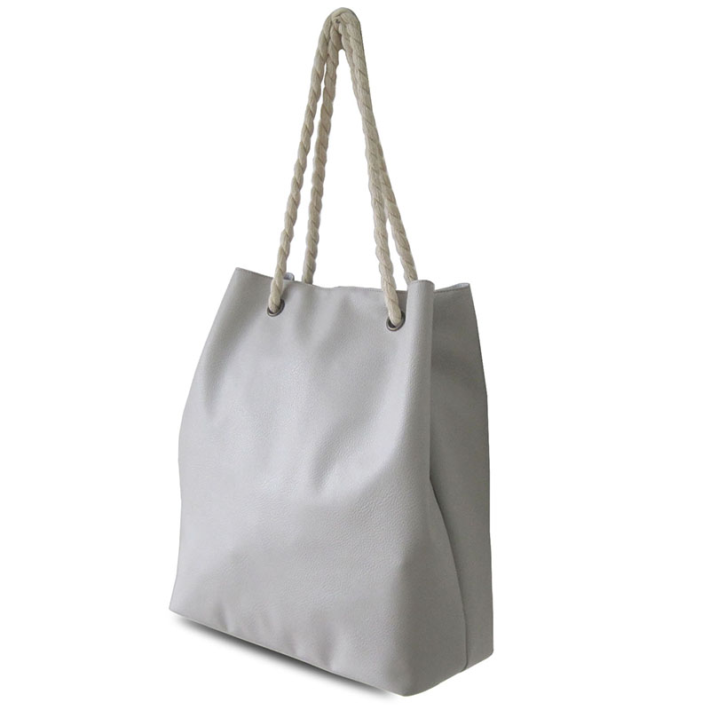 Lady tote bag with cotton rope handles