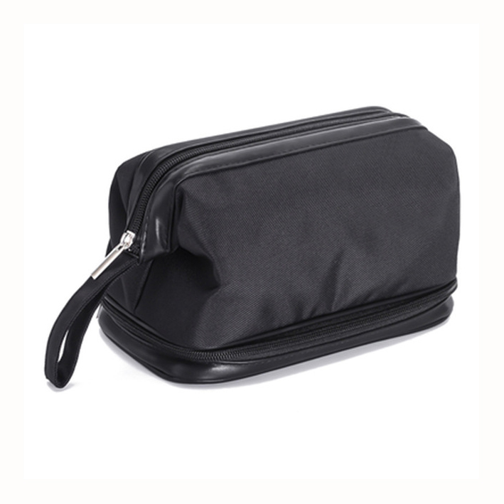 two compartment toiletry cosmetic bag