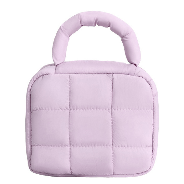 Fluffy Polyester Cosmetics bag with handle