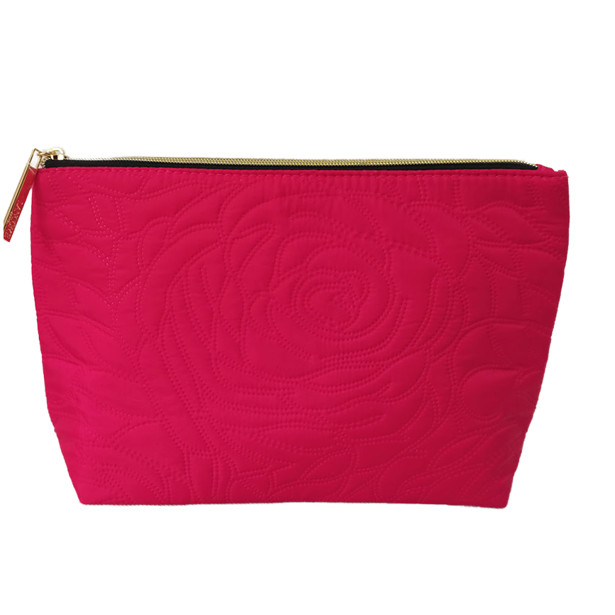 Custom  red nylon cosmetics makeup pouch