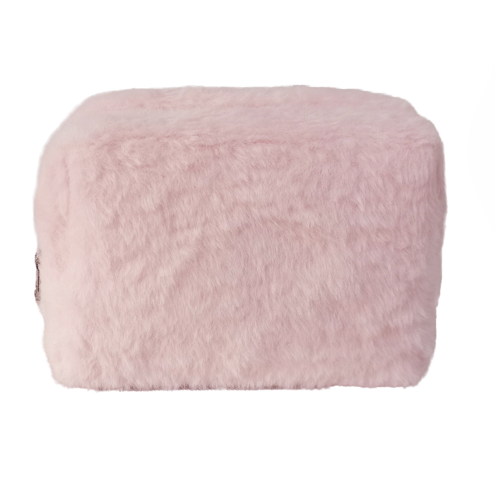 manufacture pink Fleece cosmetic bag