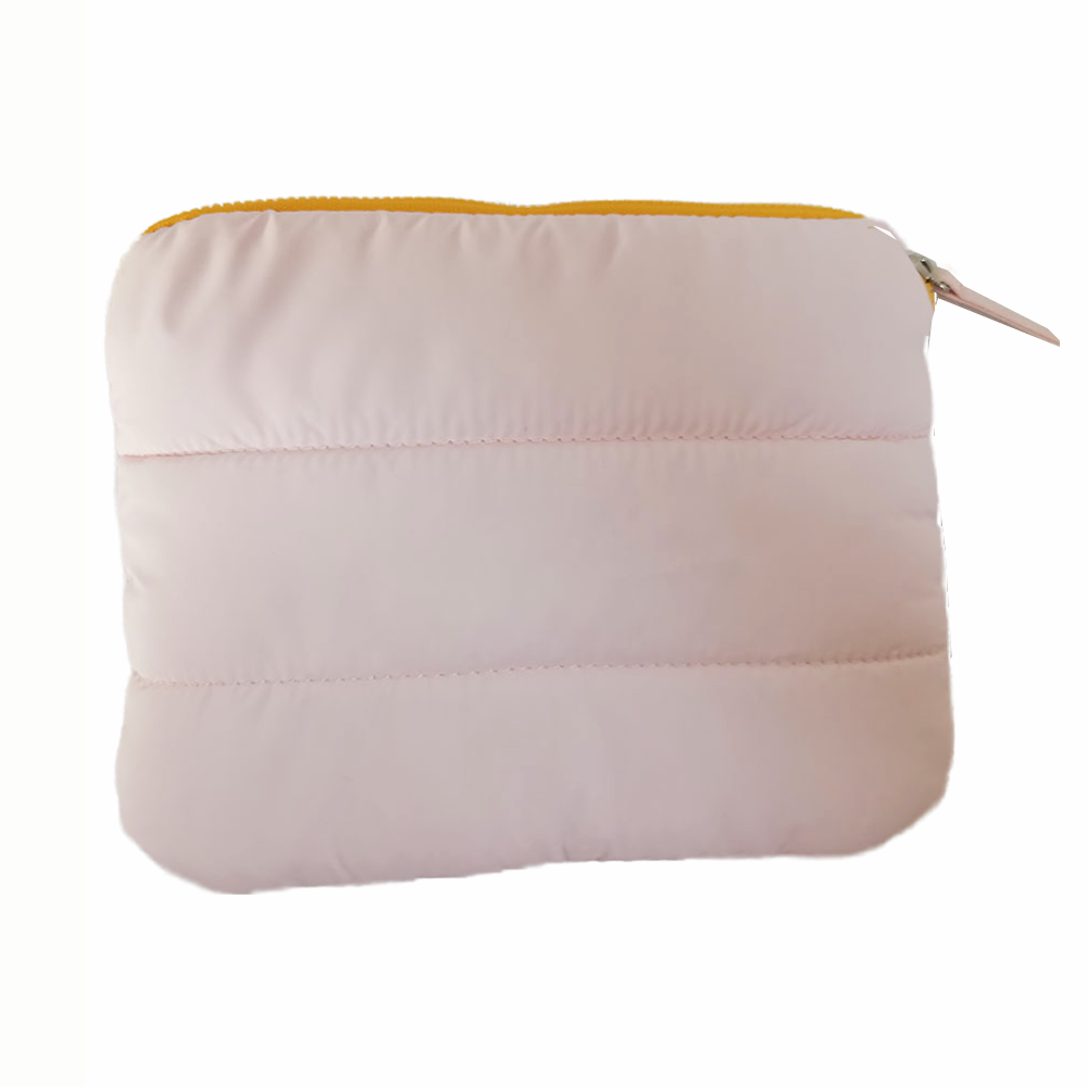 quilted taffta Zipper Cosmetic Make Up Bag