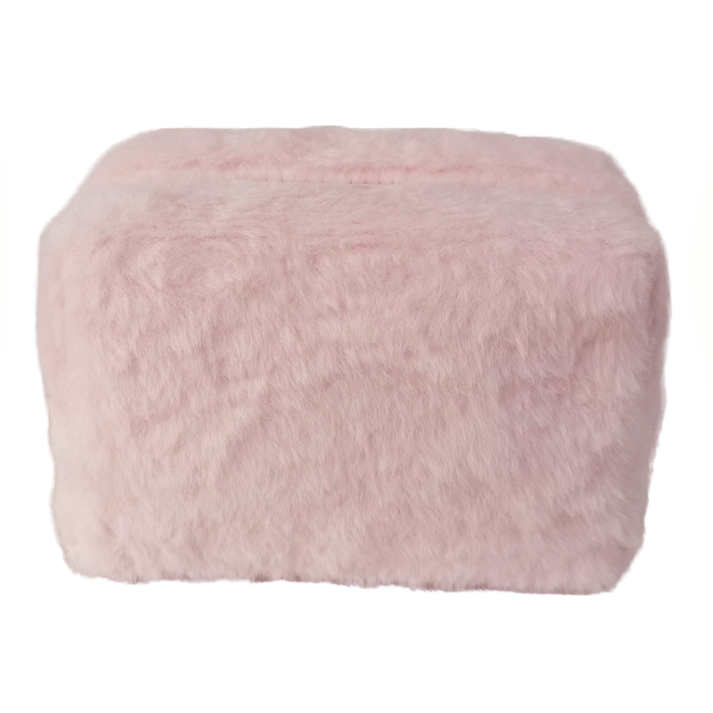 manufacture pink Fleece cosmetic bag