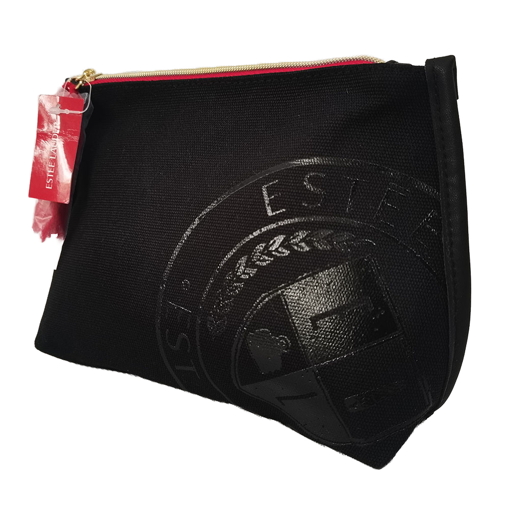 wholesale black canvas makeup bag