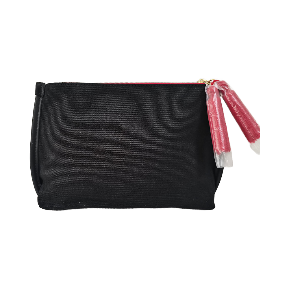 wholesale black canvas makeup bag